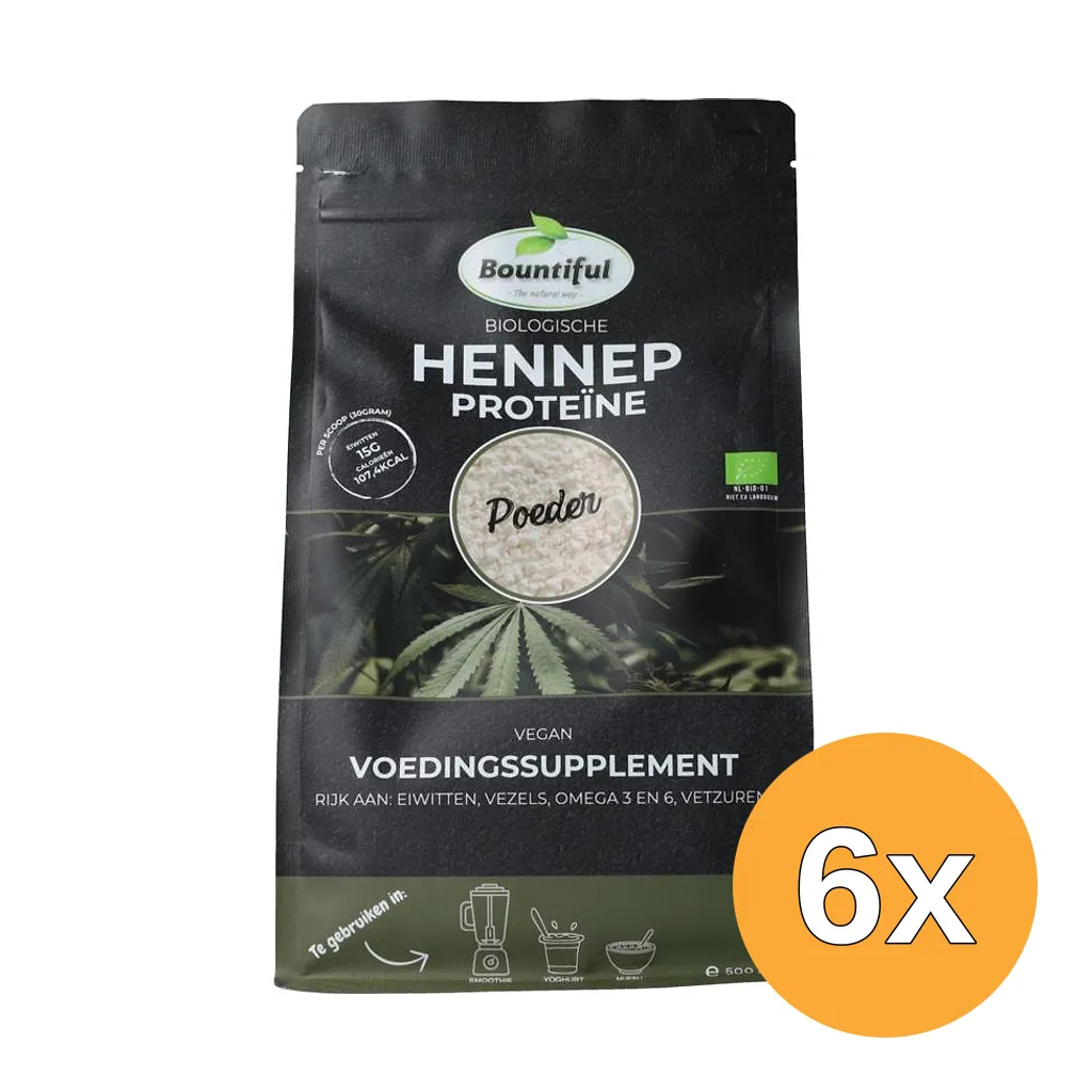 6x Bountiful Hennep Proteine Poeder Bio Dementer (500 gr)
