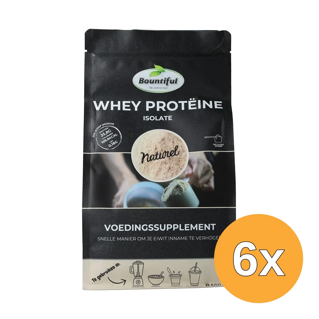 6x Bountiful Whey Isolaat Proteine Poeder (500 gr)