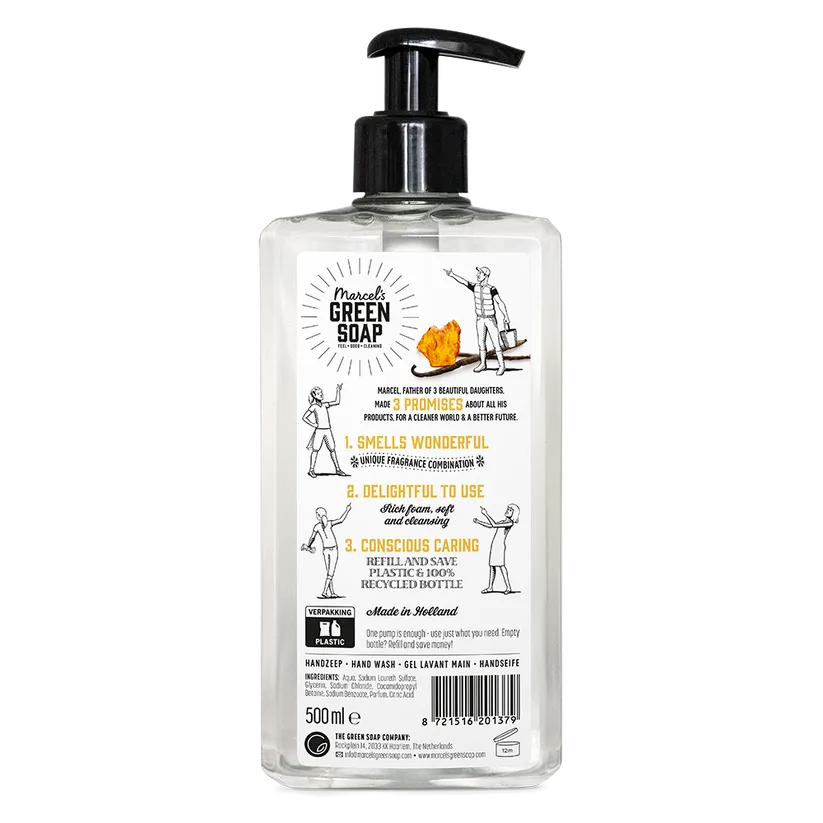 Marcel's Green Soap Handzeep Vanille & Amber (500 ml)