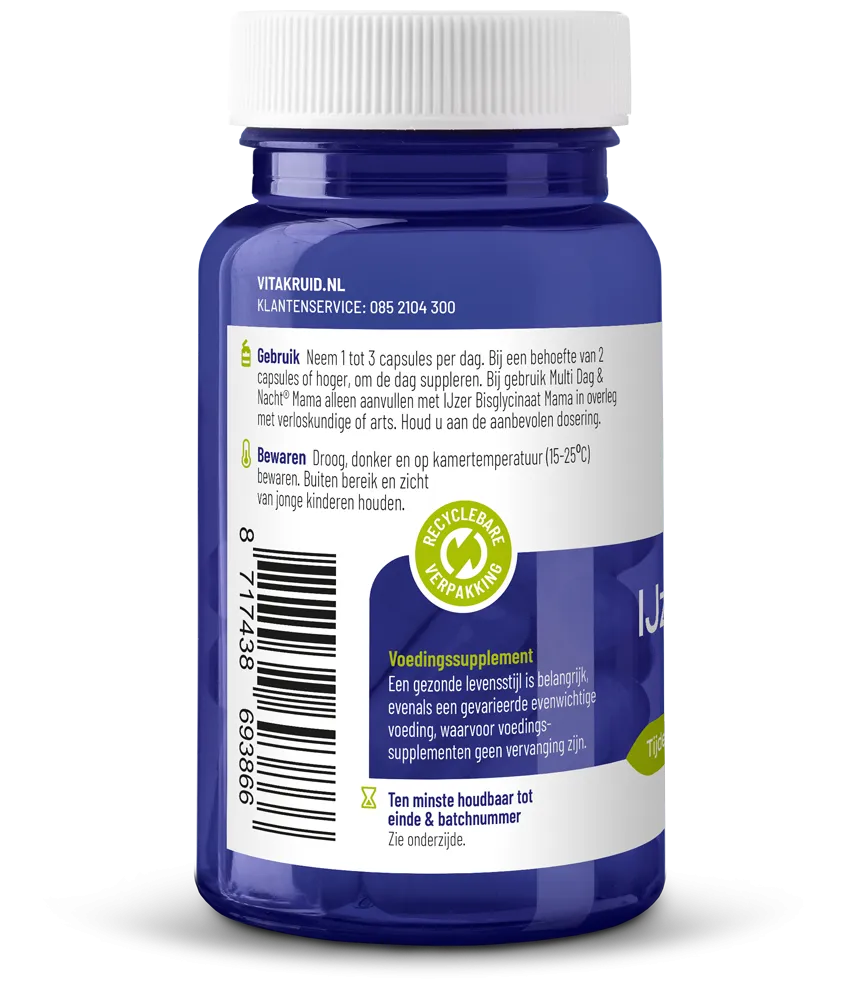 Vitakruid IJzer Bisglycinaat Mama (90 vega capsules) - image 2