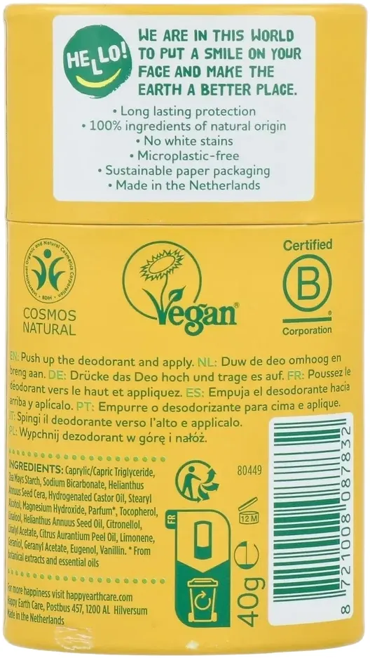 Happy Earth Deostick Jasmine (40 gr)