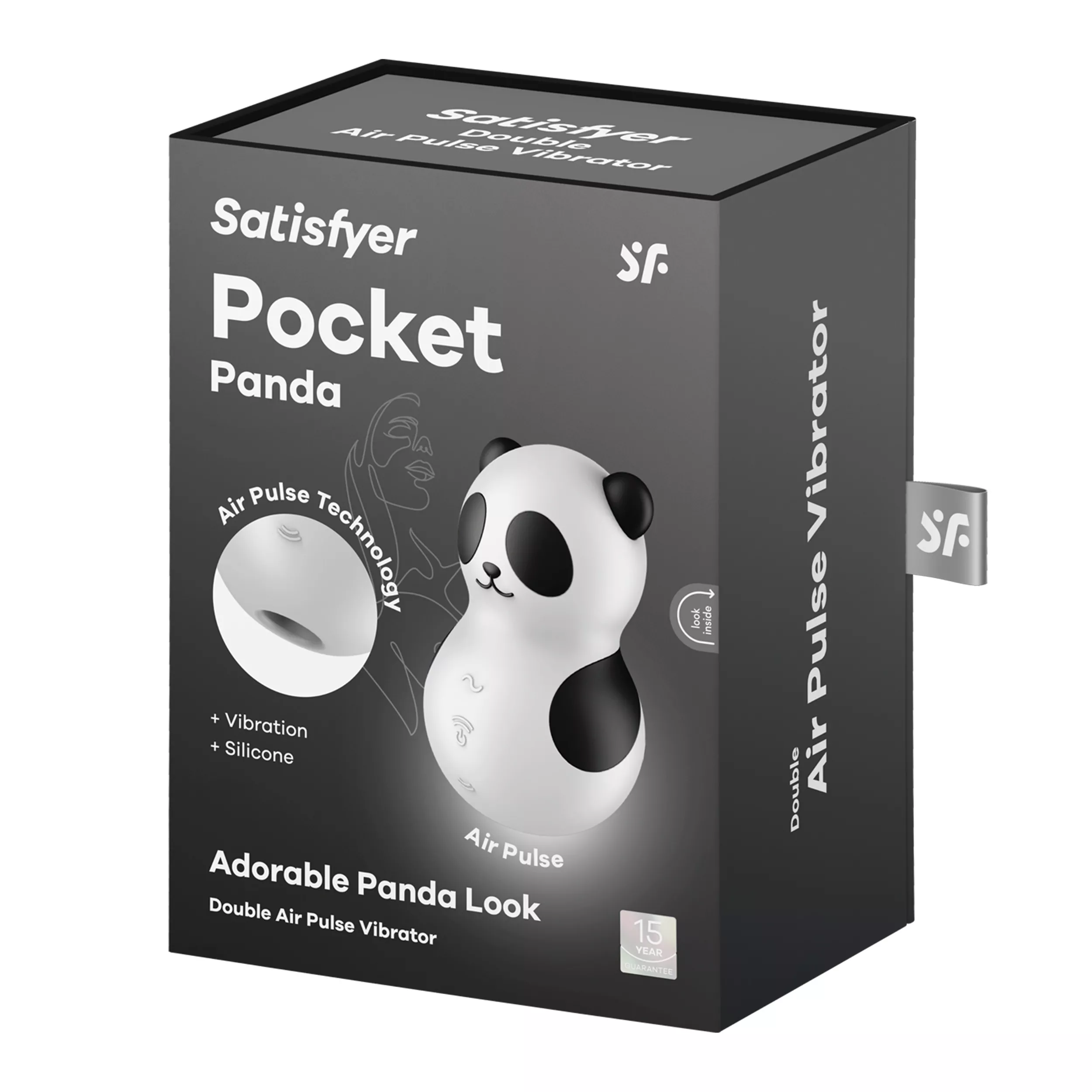 Satisfyer Pocket Panda Zwart Wit (1 stuk) - image 6