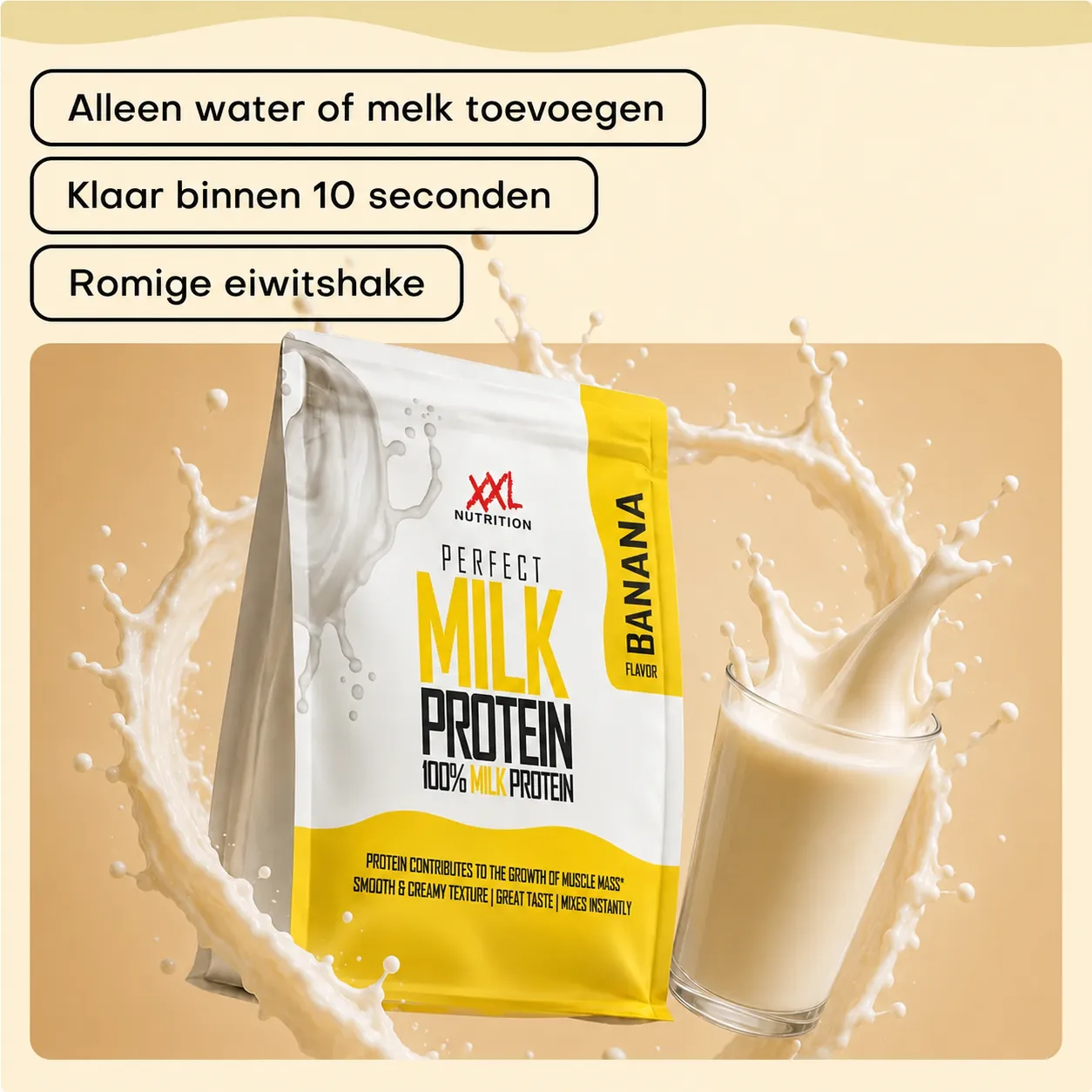 XXL Nutrition Perfect Milk Protein Banaan (300 gr) - image 3