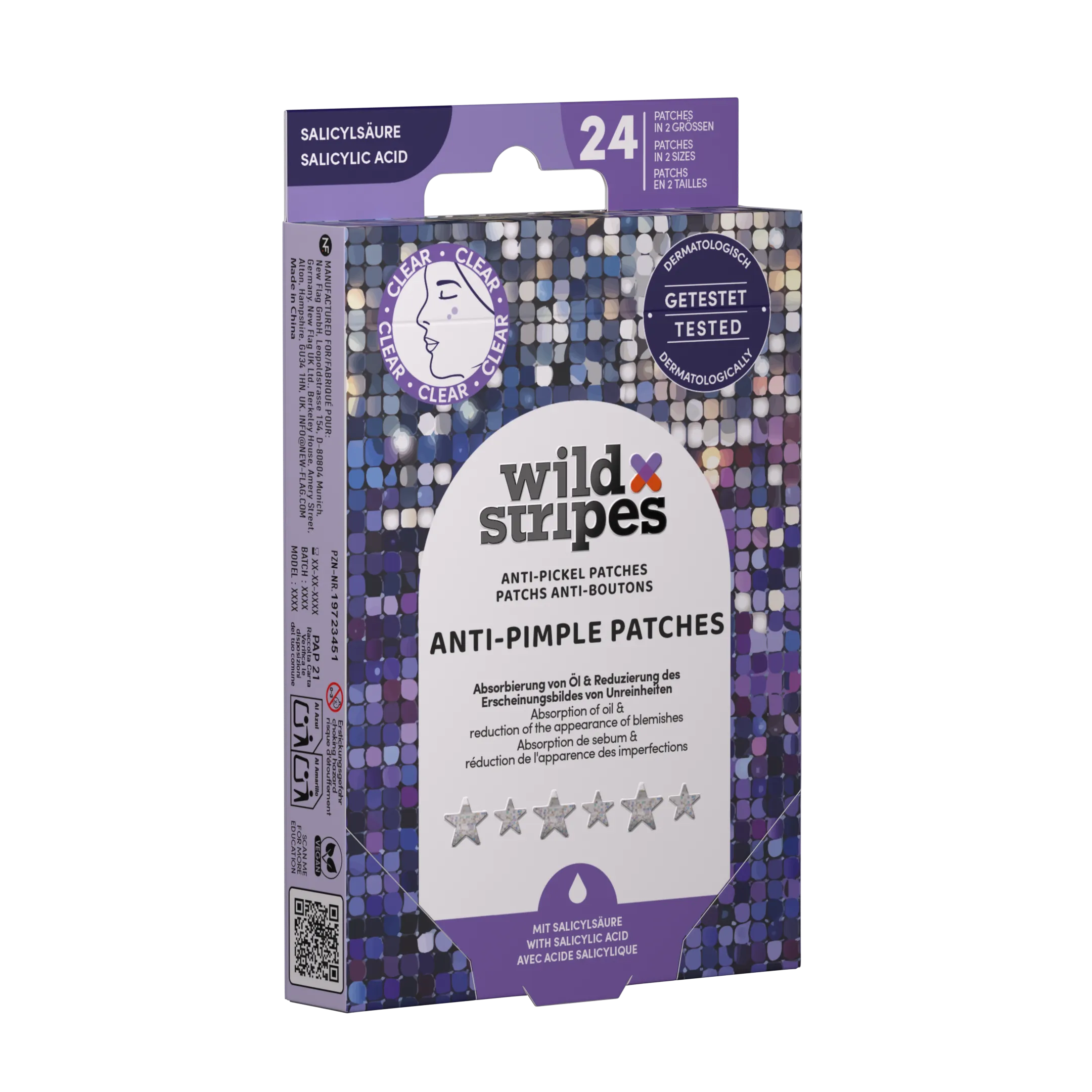 Wild Stripes Anti-pimple Patches Shining Stars (24 stuks)