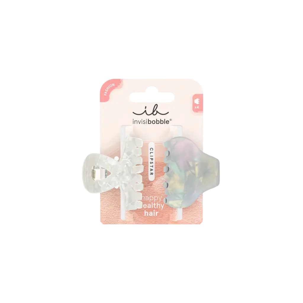 Invisibobble Clipstar Pearly Frost M (2 stuks)