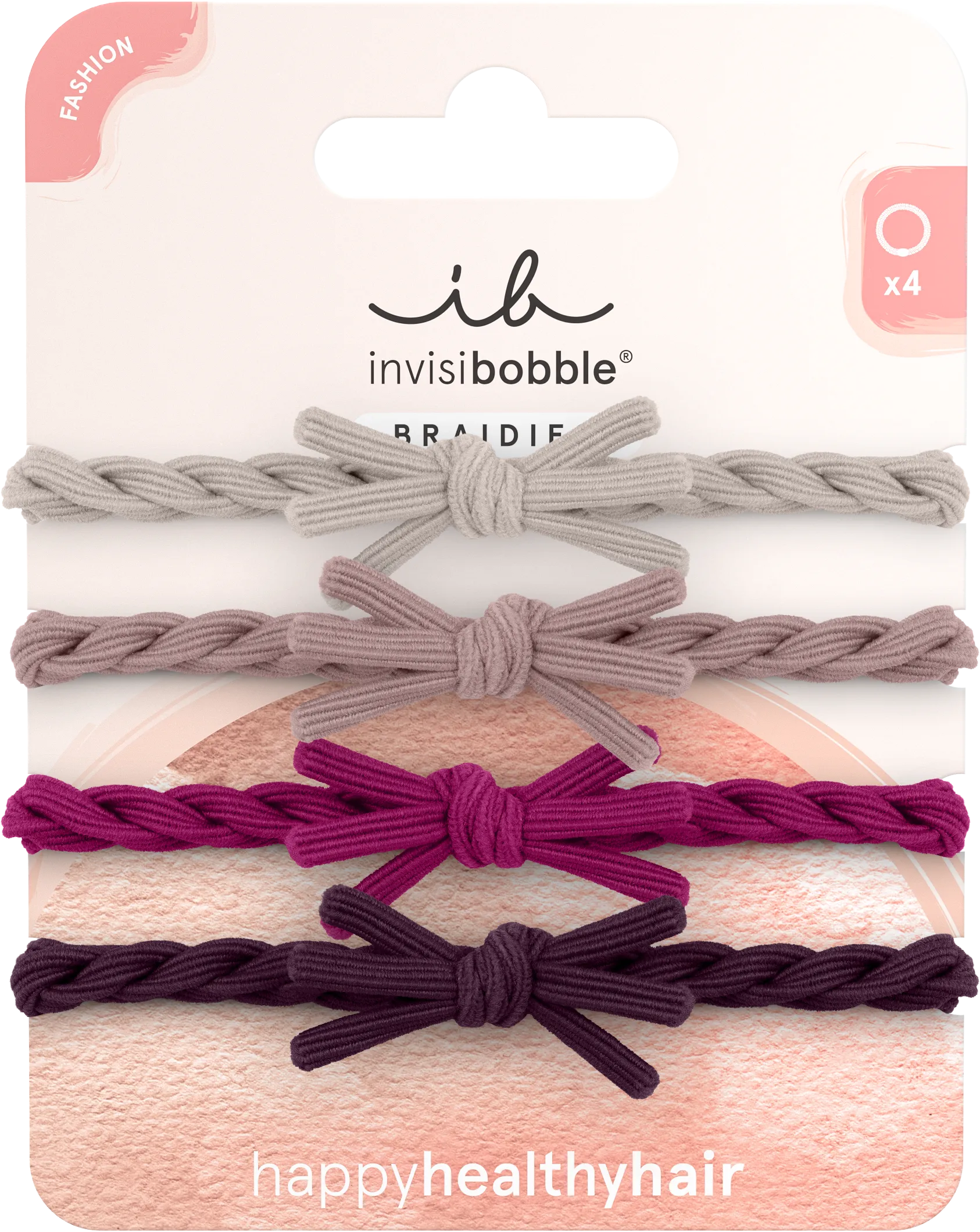 Invisibobble Braidies Rosy Romance (4 stuks)