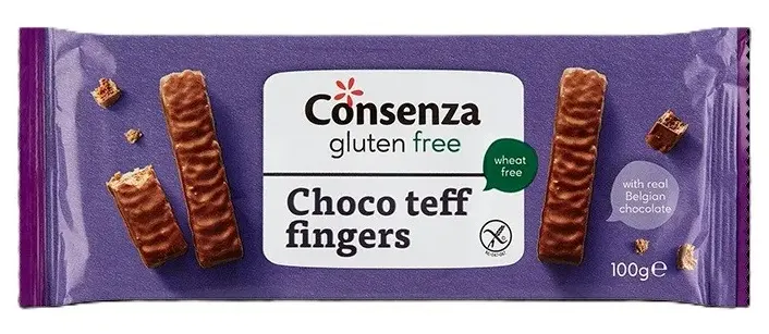Consenza Gluten Free Choco Teff Fingers (108 gr)