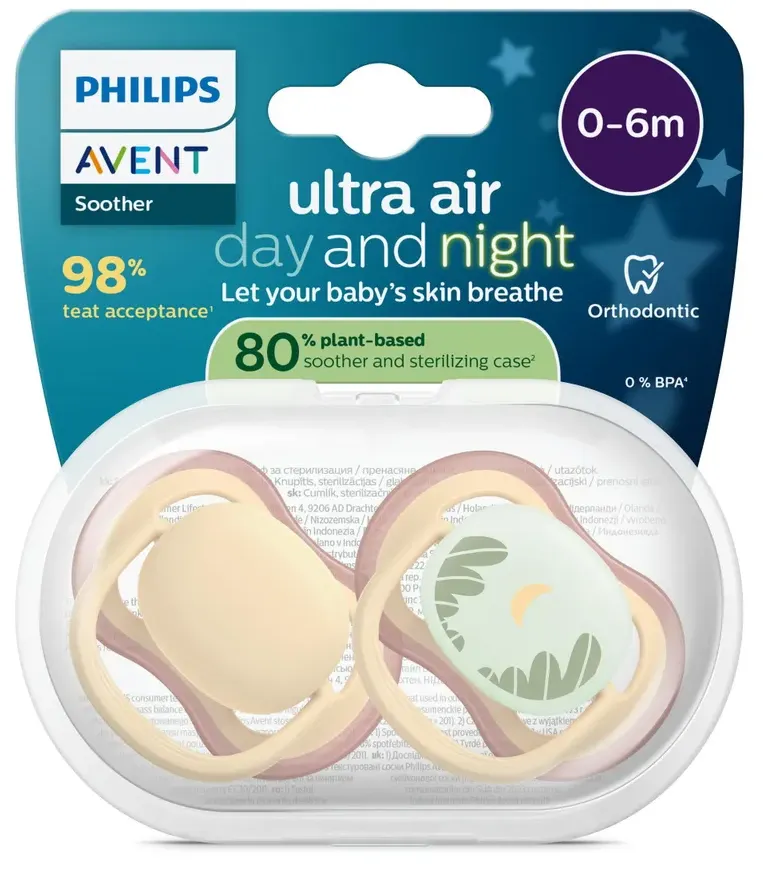 Philips Avent Avent Day & Night Fopspeen 0-6m (2 stuks)