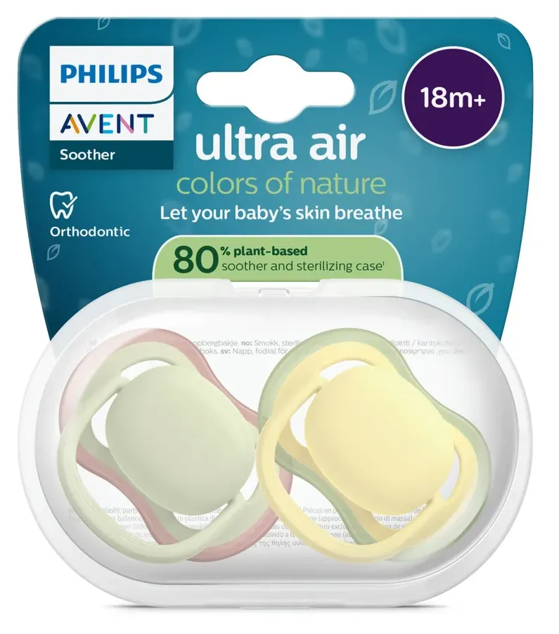 Philips Avent Avent Ultra Air Fopspeen Colors of Nature 18m+ (2 stuks)