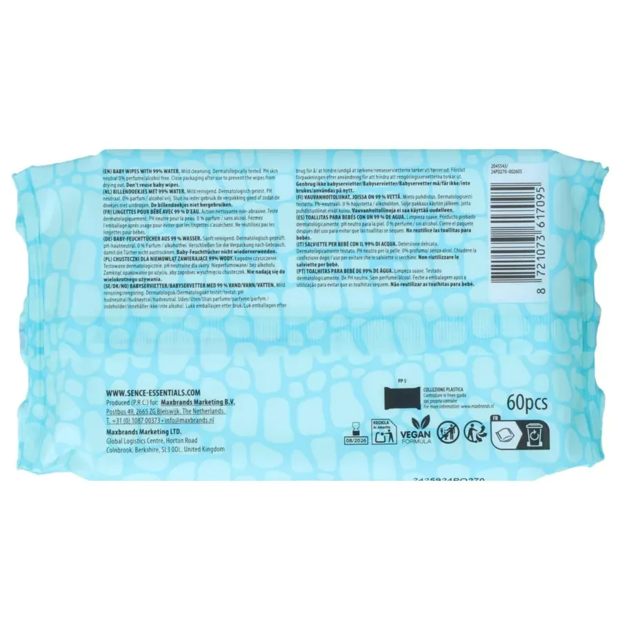 Sence Baby Water Wipes (60 stuks)