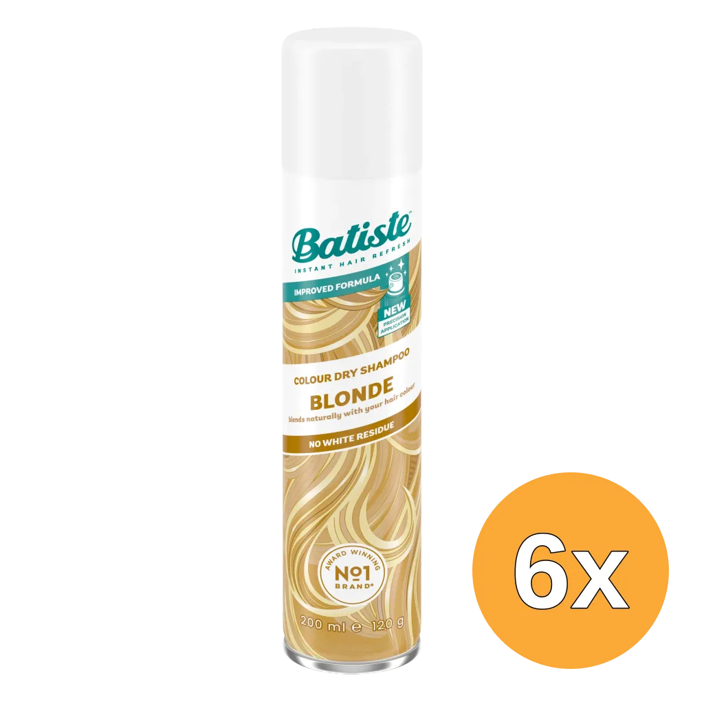6x Batiste Dry Shampoo Light & Blonde (200 ml)