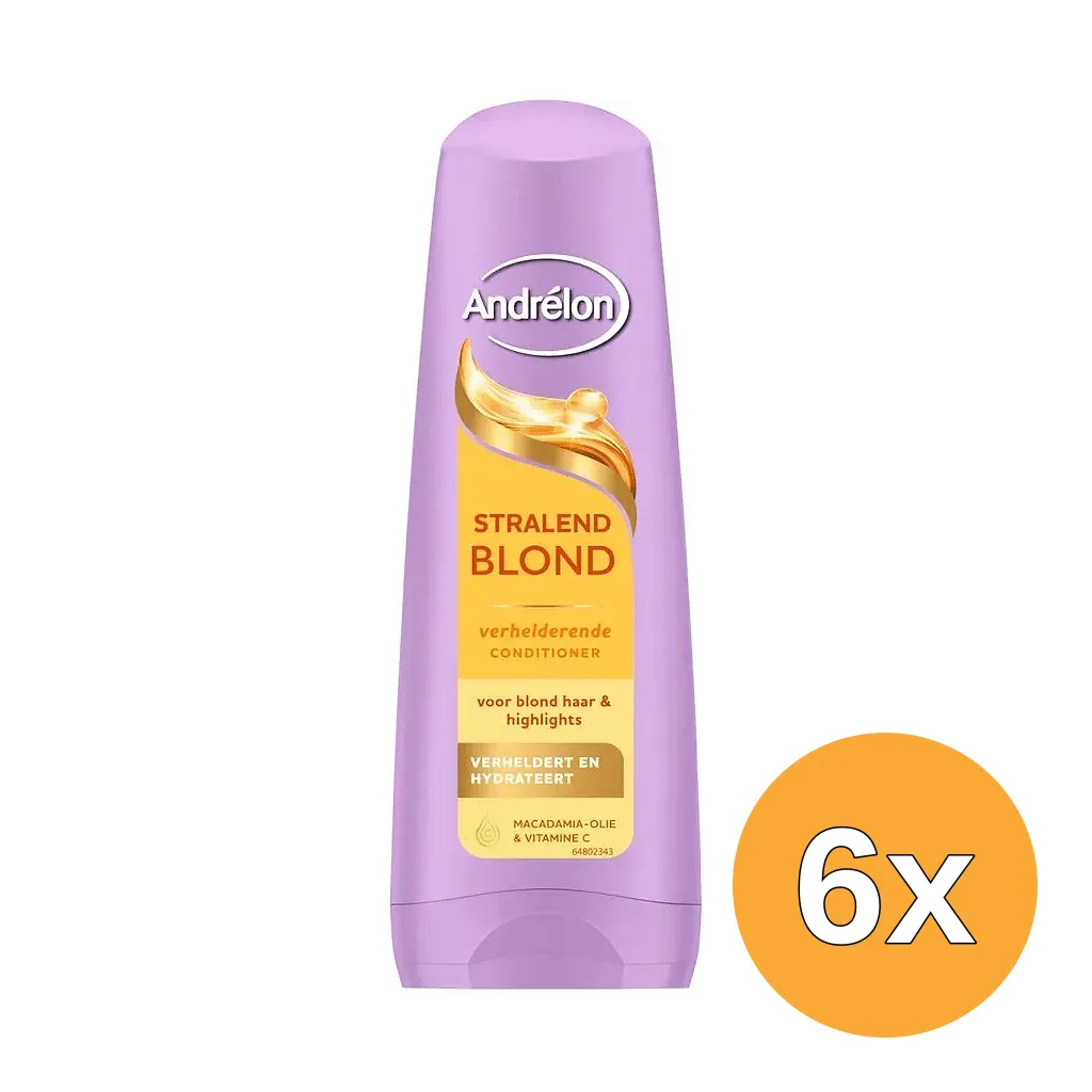 6x Andrelon Conditioner Stralend Blond Verhelderend (200 ml)