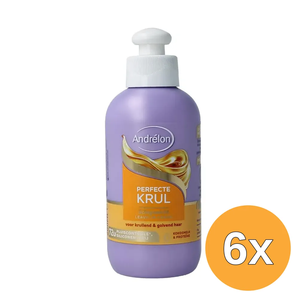 6x Andrelon Leave-in Creme Perfecte Krul (200 ml)