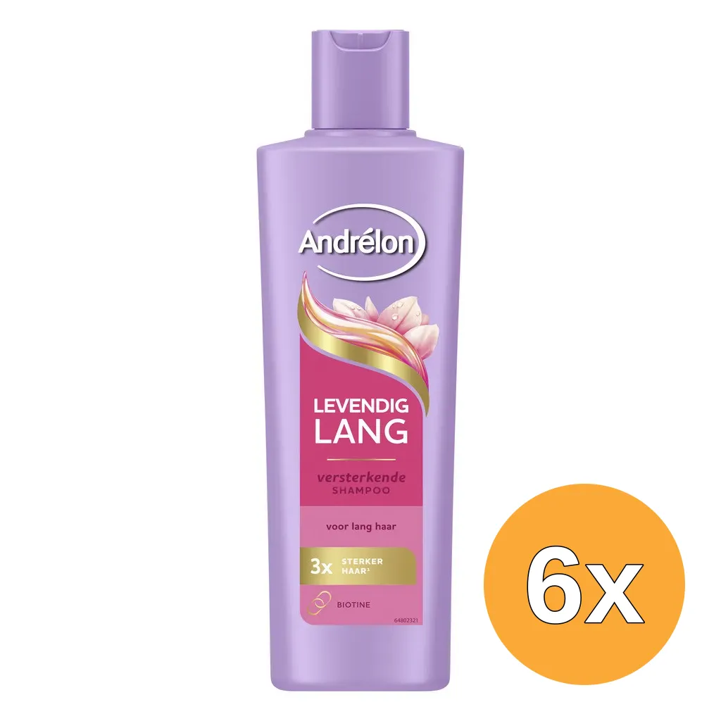 6x Andrelon Shampoo Levendig Lang (250 ml)
