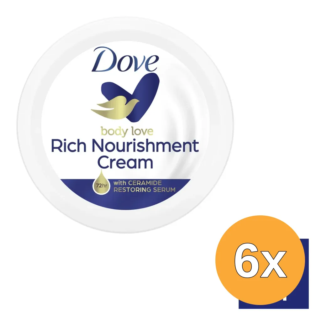 6x Dove Body creme voedend (150 ml)