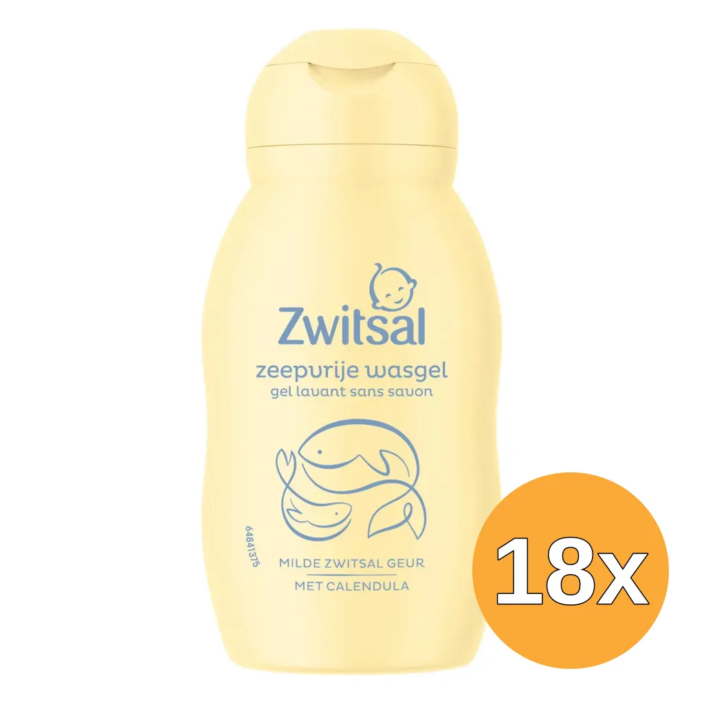 18x Mini Zwitsal Wasgel Zeepvrij (75 ml)
