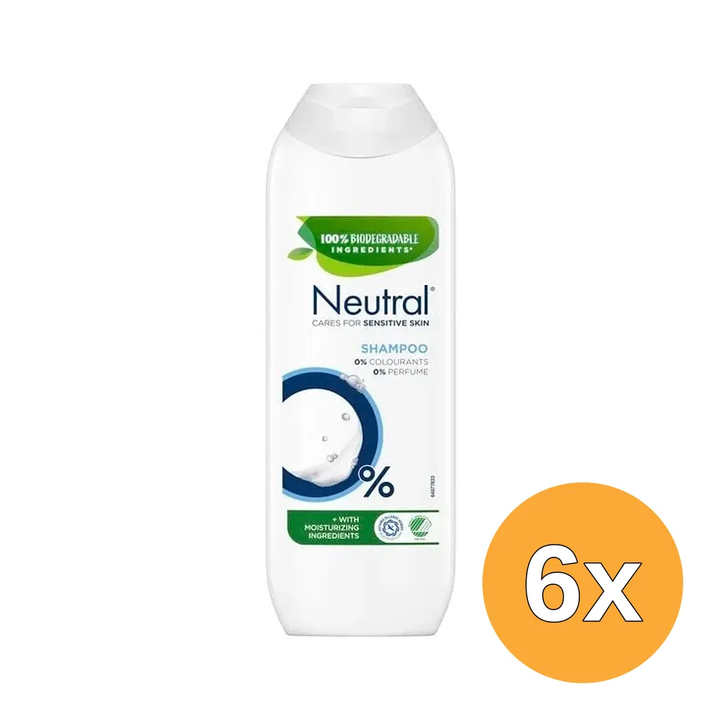 6x Neutral Shampoo Normaal 0% Parfumvrij (250 ml)
