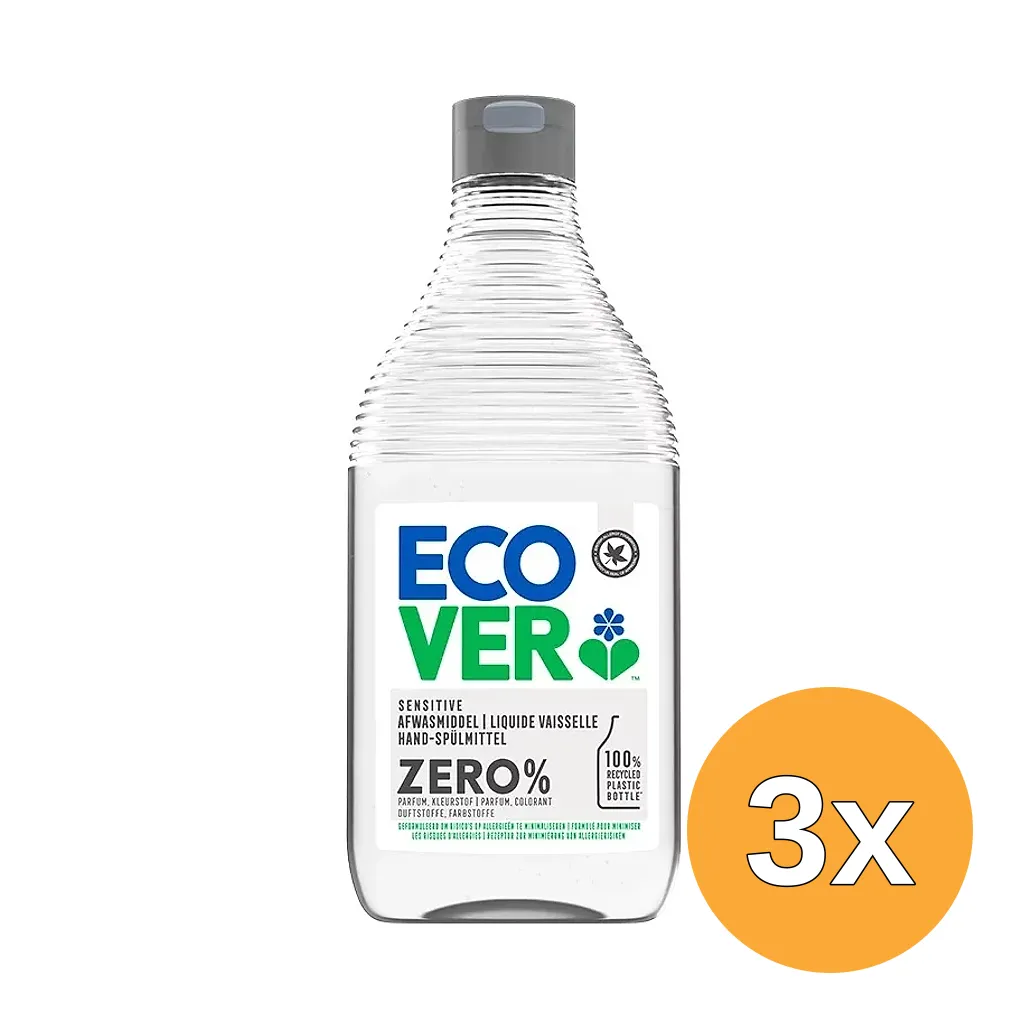 3x Ecover Afwasmiddel Zero (450 ml)