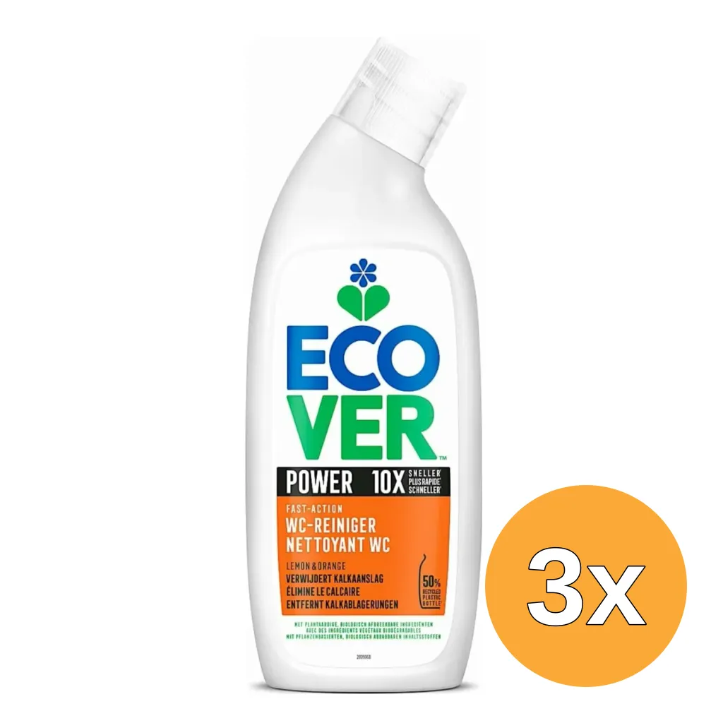 3x Ecover Wc Reiniger Power (750 ml)