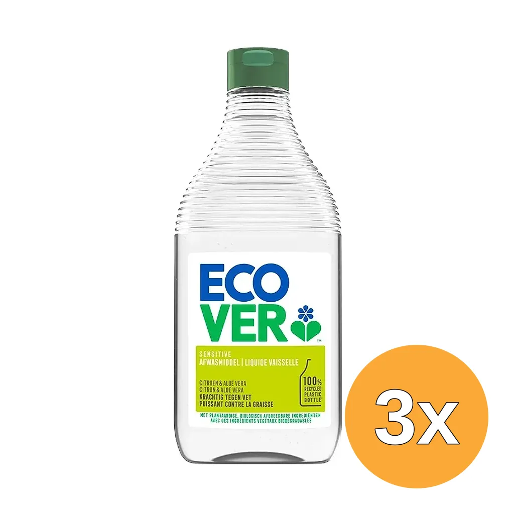 3x Ecover Afwasmiddel Citroen (950 ml)