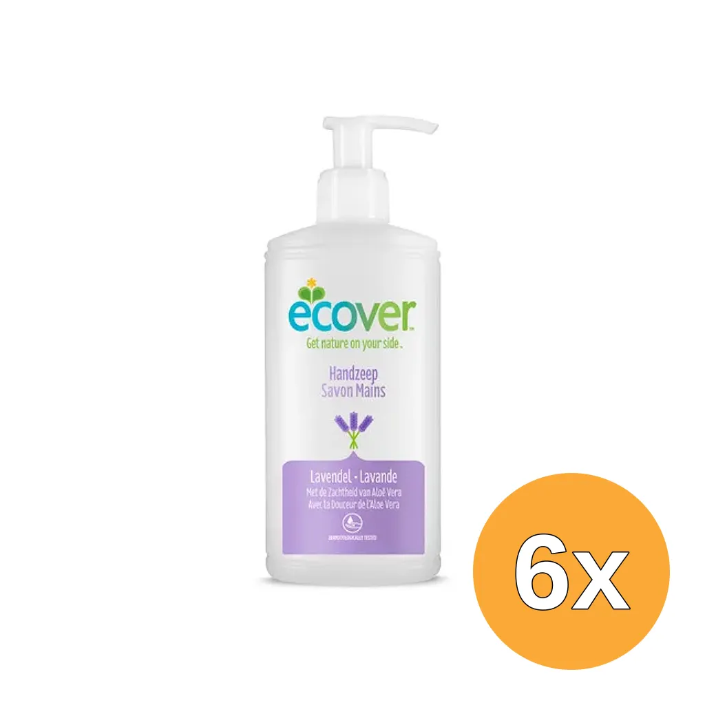 6x Ecover Handzeep Lavendel & Aloe Vera (250 ml)