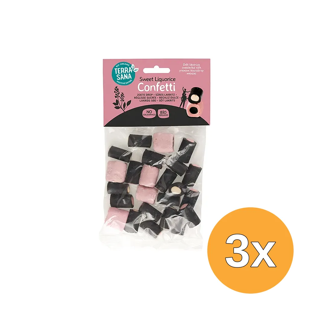 3x TerraSana Confetti drop gevuld bio (100 gr)
