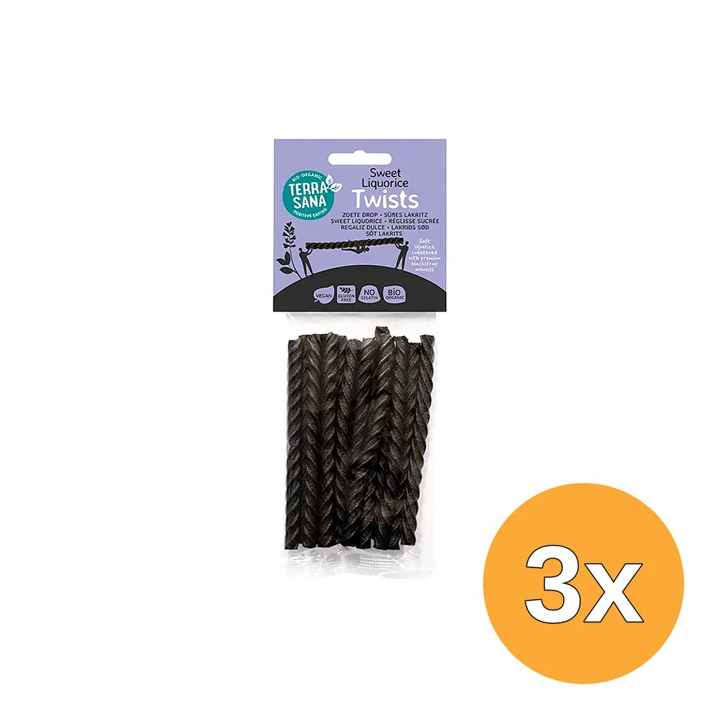 3x TerraSana Dropkabels twists bio (100 gr)