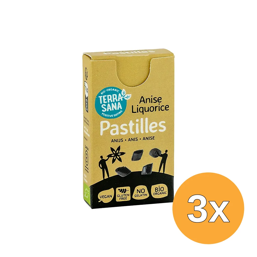 3x TerraSana Droppastilles anijs bio (25 gr)