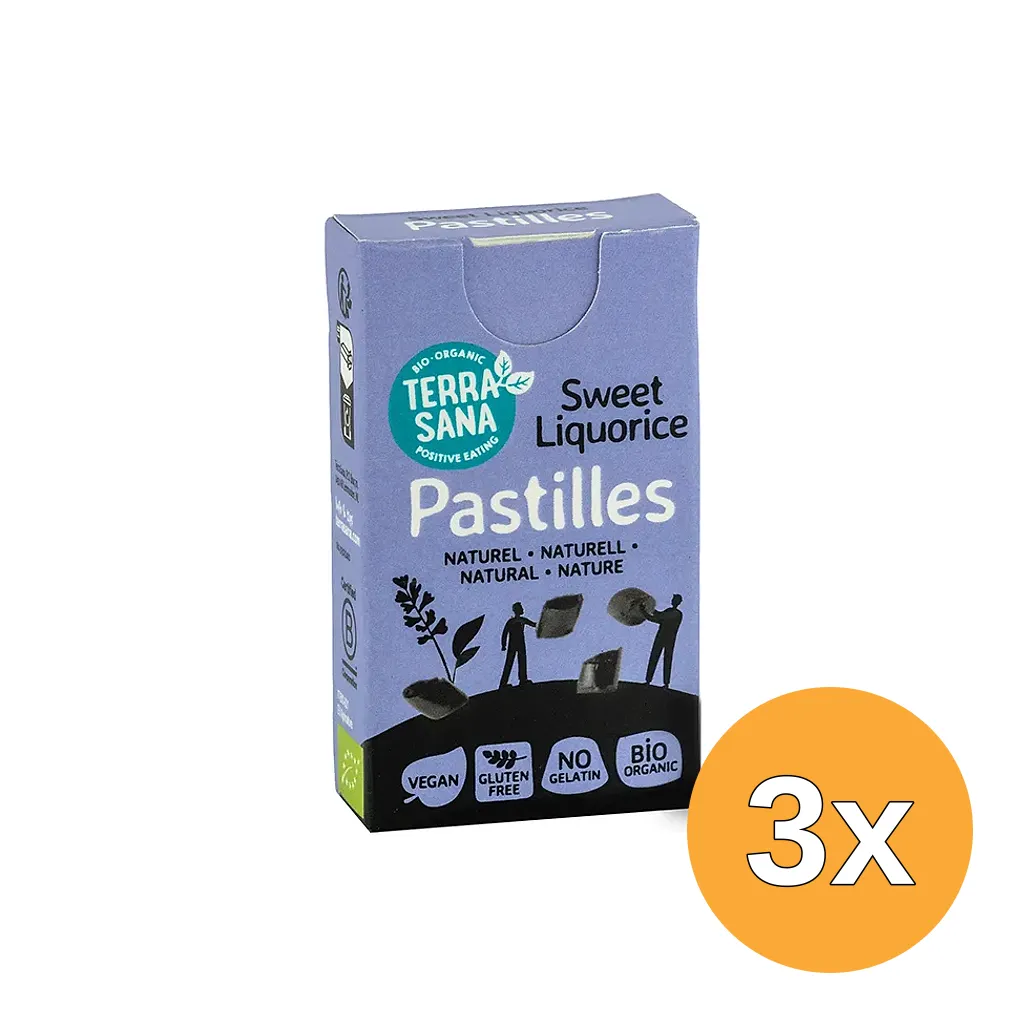 3x TerraSana Droppastilles naturel bio (25 gr)