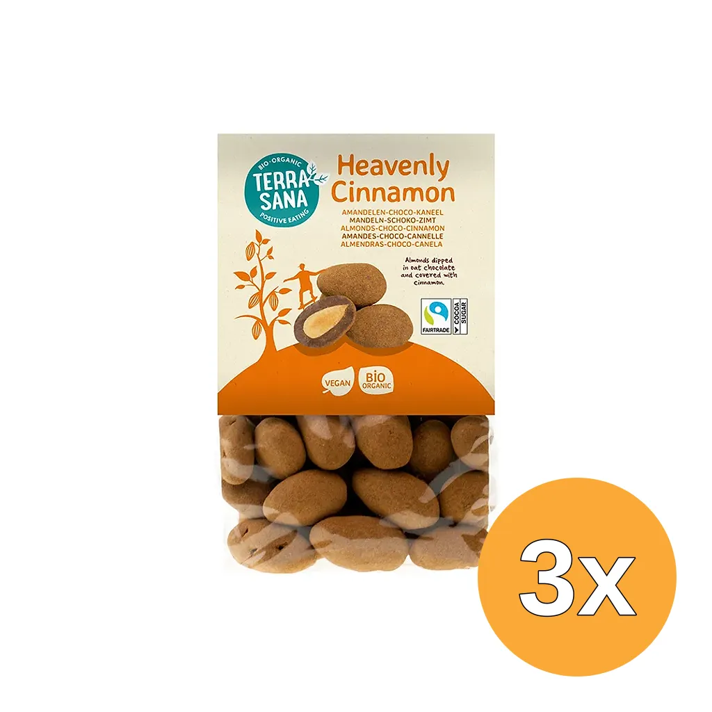 3x TerraSana Heavenly cinnamon choco bio (150 gr)