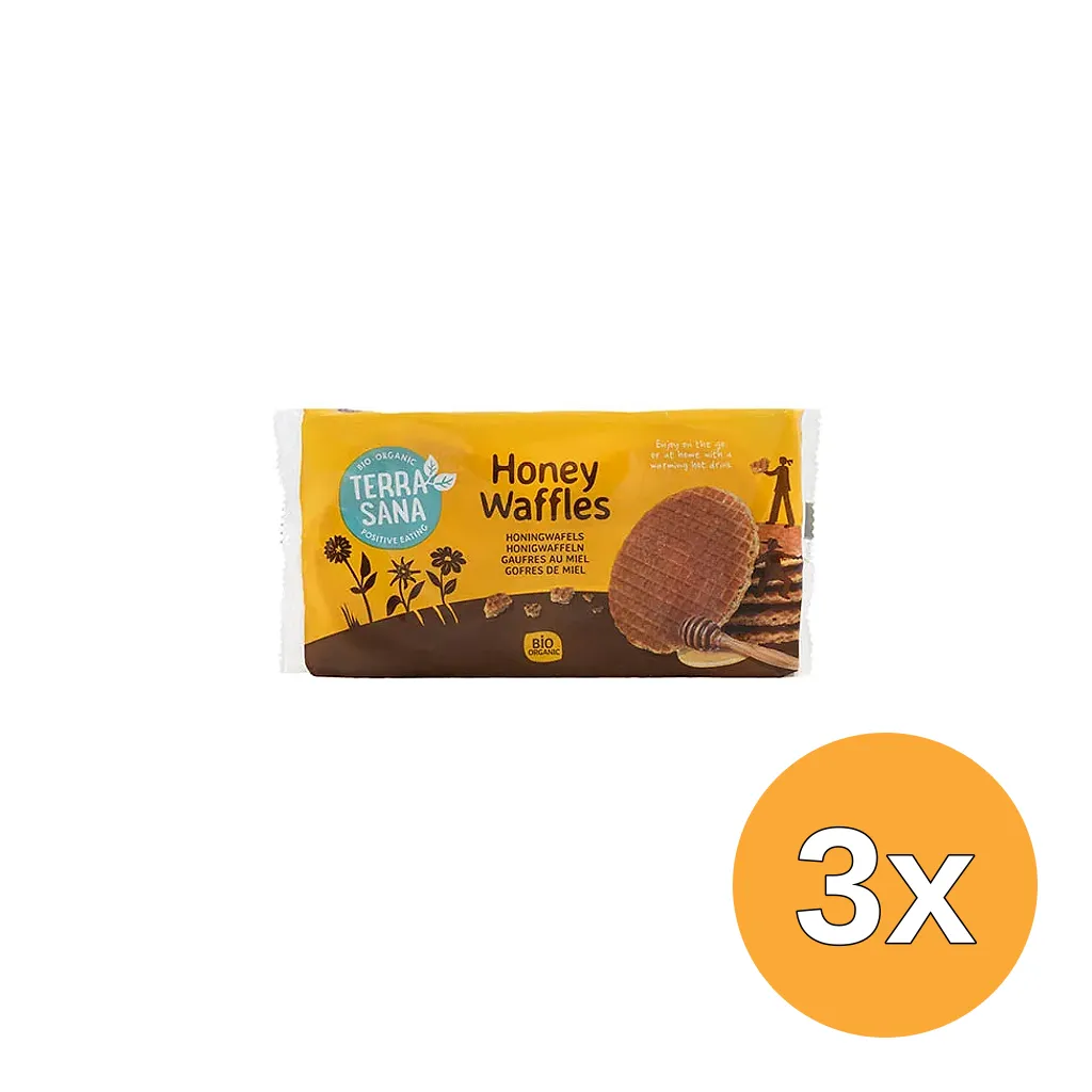 3x TerraSana Honingwafels bio (175 gr)