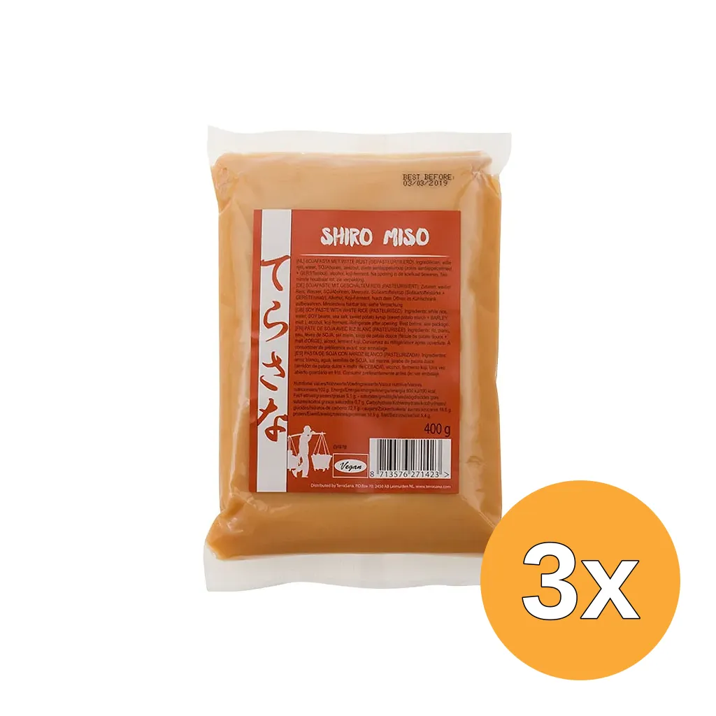 3x TerraSana Shiro miso (400 gr)