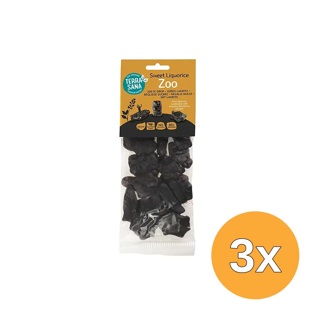 3x TerraSana Zoete drop zoo bio (100 gr)