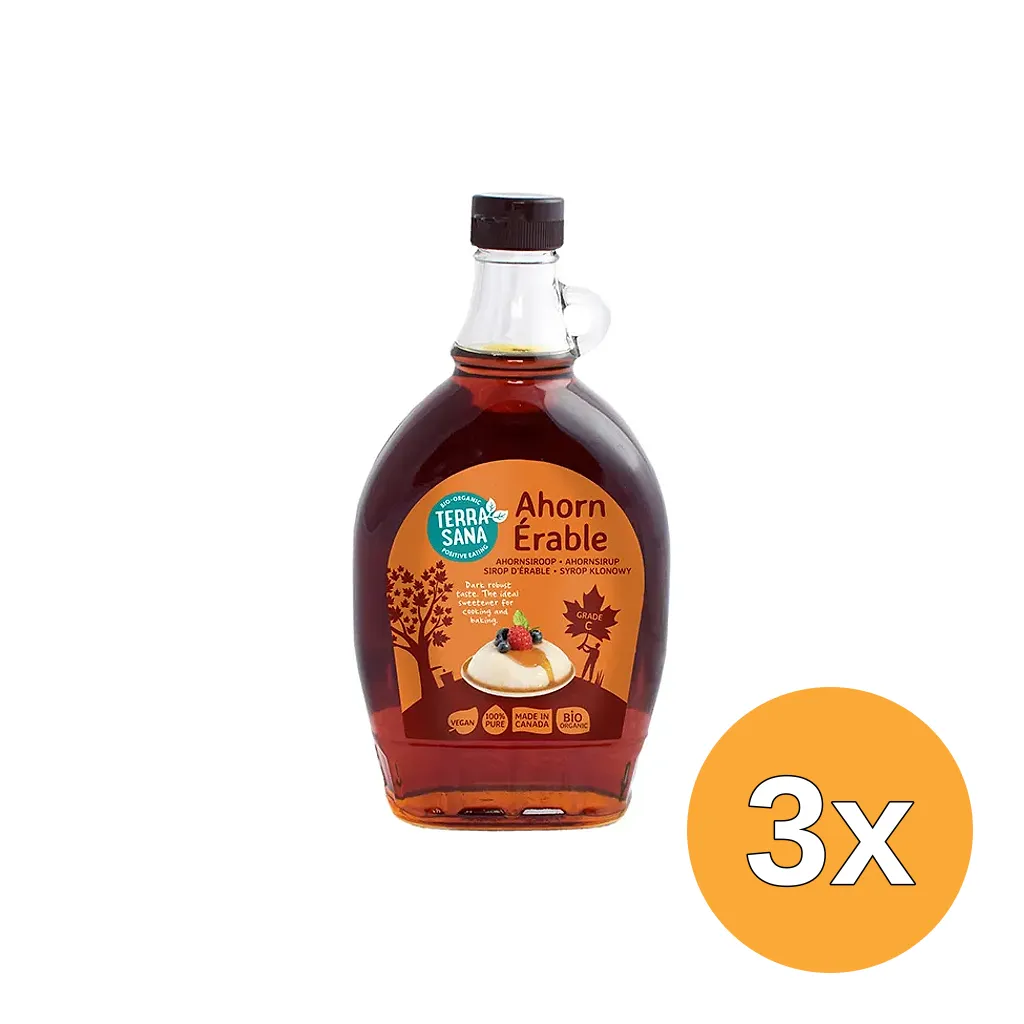 3x Terrasana Ahornsiroopgraad C (500 ml)