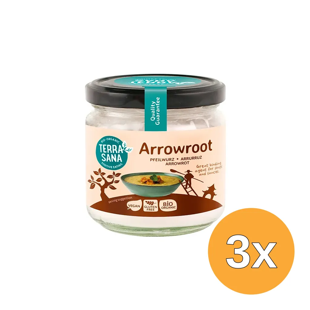 3x Terrasana Arrowroot Bio (150 gr)