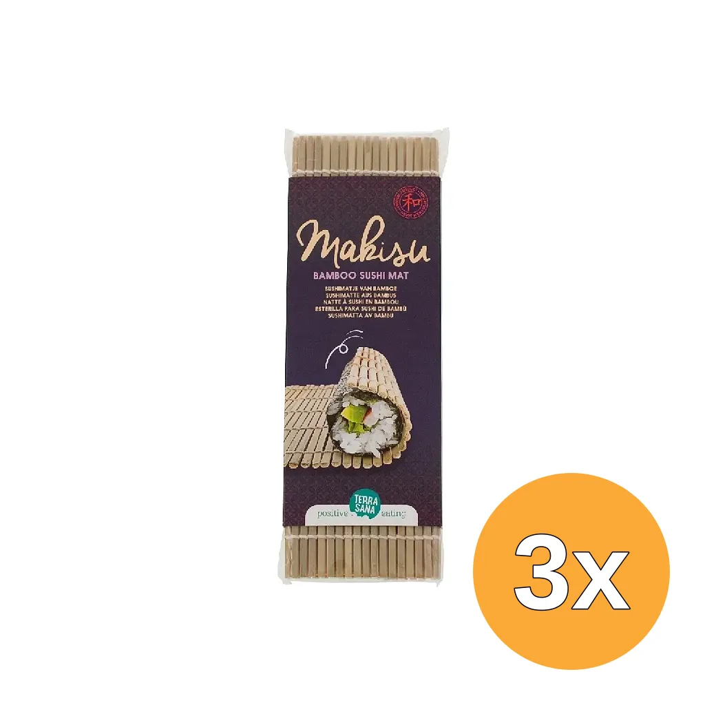 3x Terrasana Bamboe Sushi Matje (1 stuk)