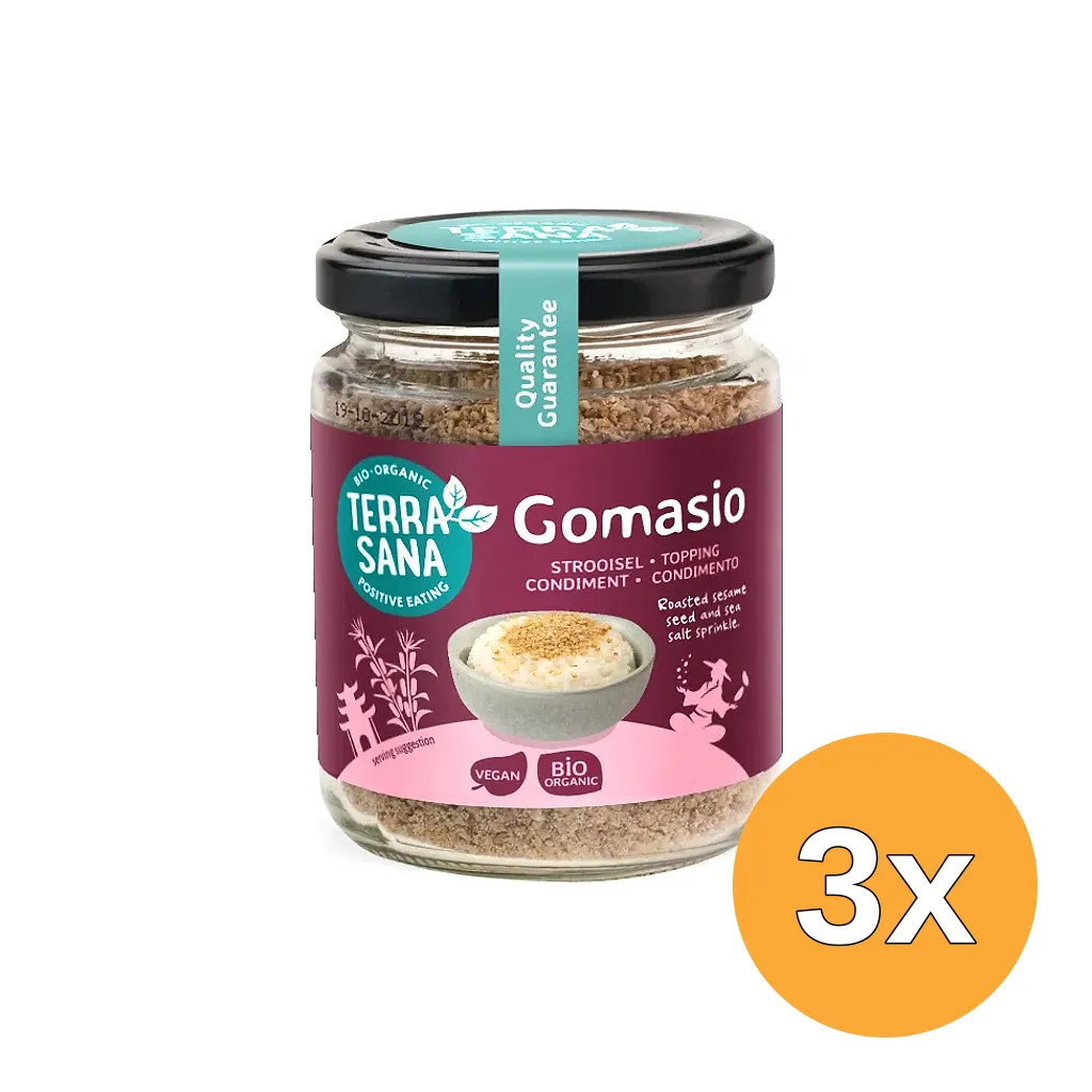 3x Terrasana Gomasio In Glas Bio (100 gr)