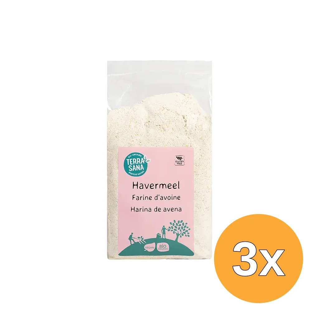 3x Terrasana Havermeel Glutenvrij Bio (500 gr)