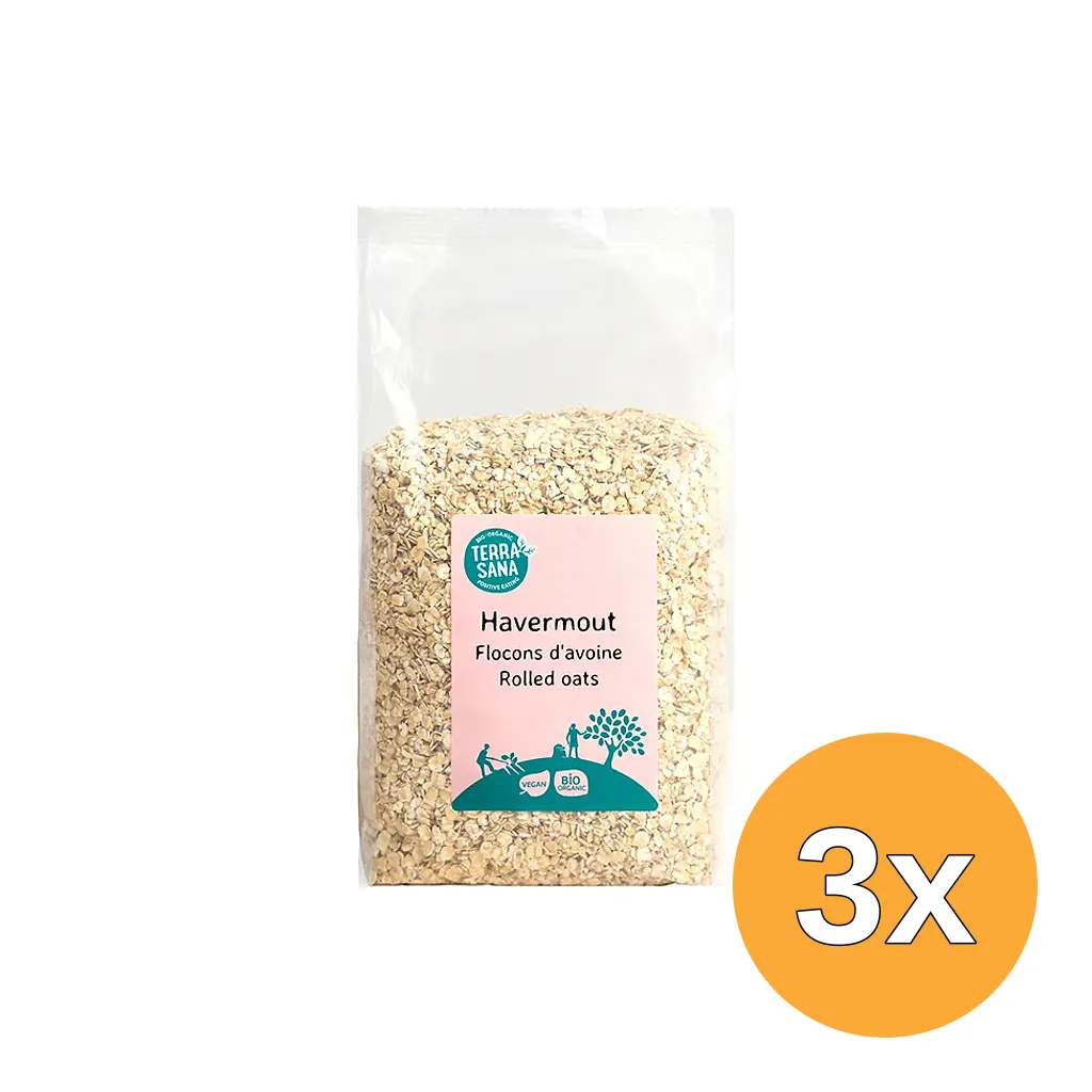 3x Terrasana Havermout Bio (750 gr)