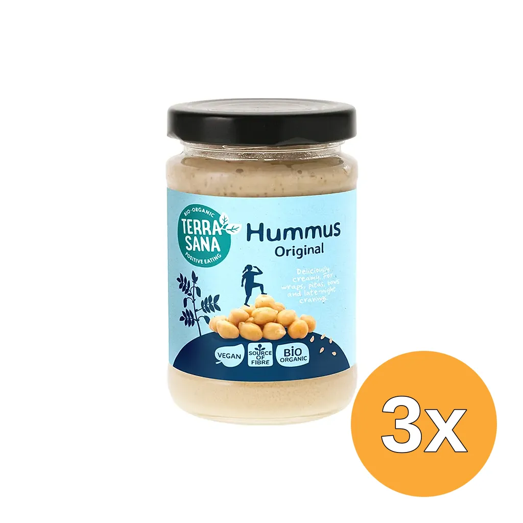 3x Terrasana Hummus Salade Bio (190 gr)