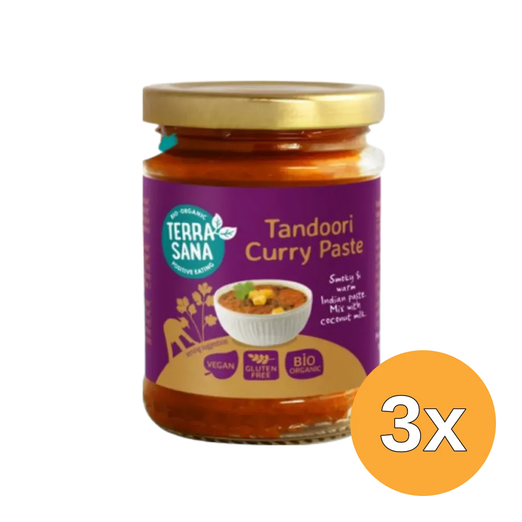 3x Terrasana Indiase Tandoori Currypasta (130 gr)