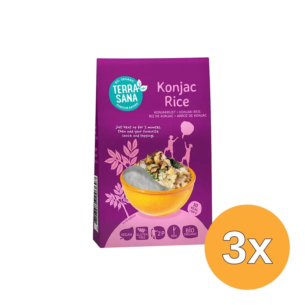 3x Terrasana Konjac Rijst Bio (250 gr)
