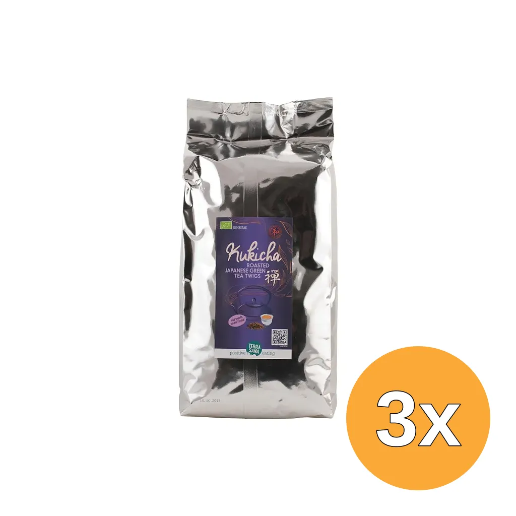 3x Terrasana Kukicha Thee Twijgjes Bio (1000 gr)