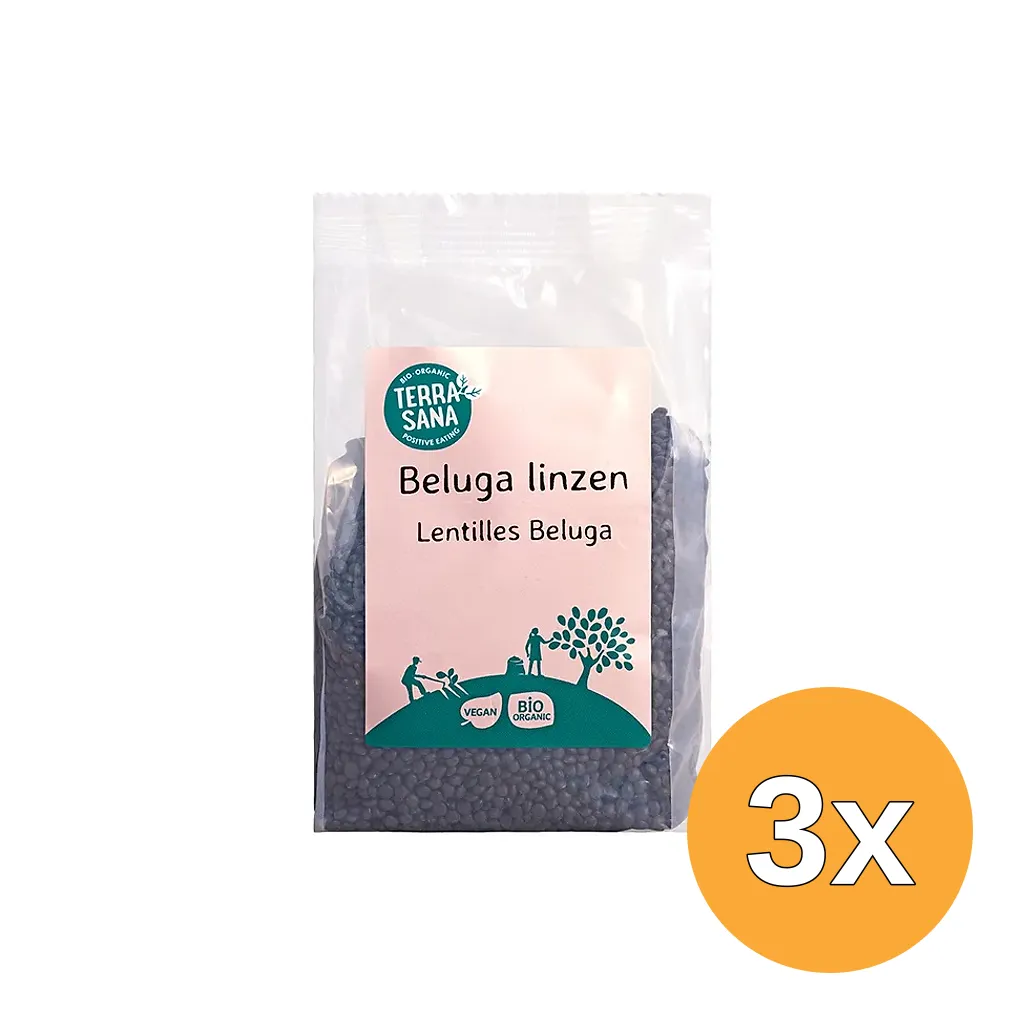 3x Terrasana Linzen Beluga Bio (500 gr)