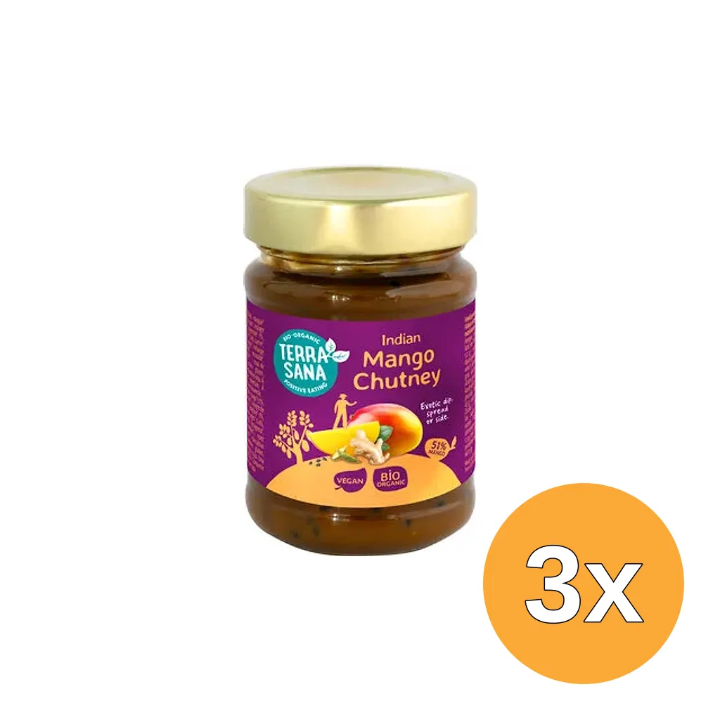 3x Terrasana Mango Chutney (195 gr)