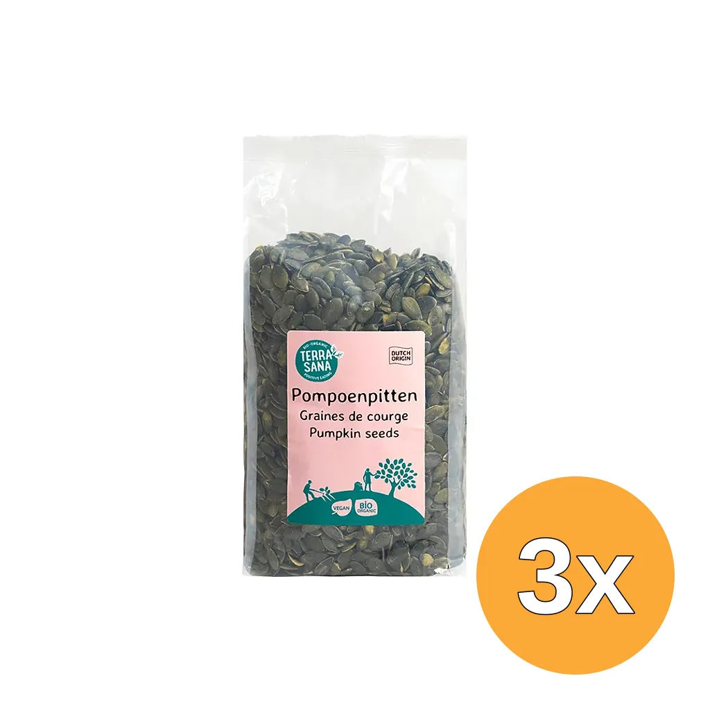 3x Terrasana Pompoenpitten Bio (750 gr)