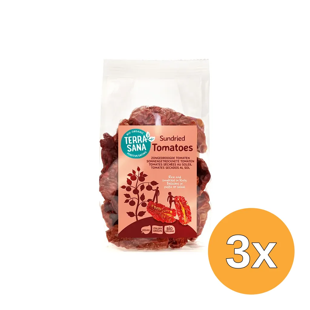 3x Terrasana Raw Tomaten Zongedroogd Bio (100 gr)