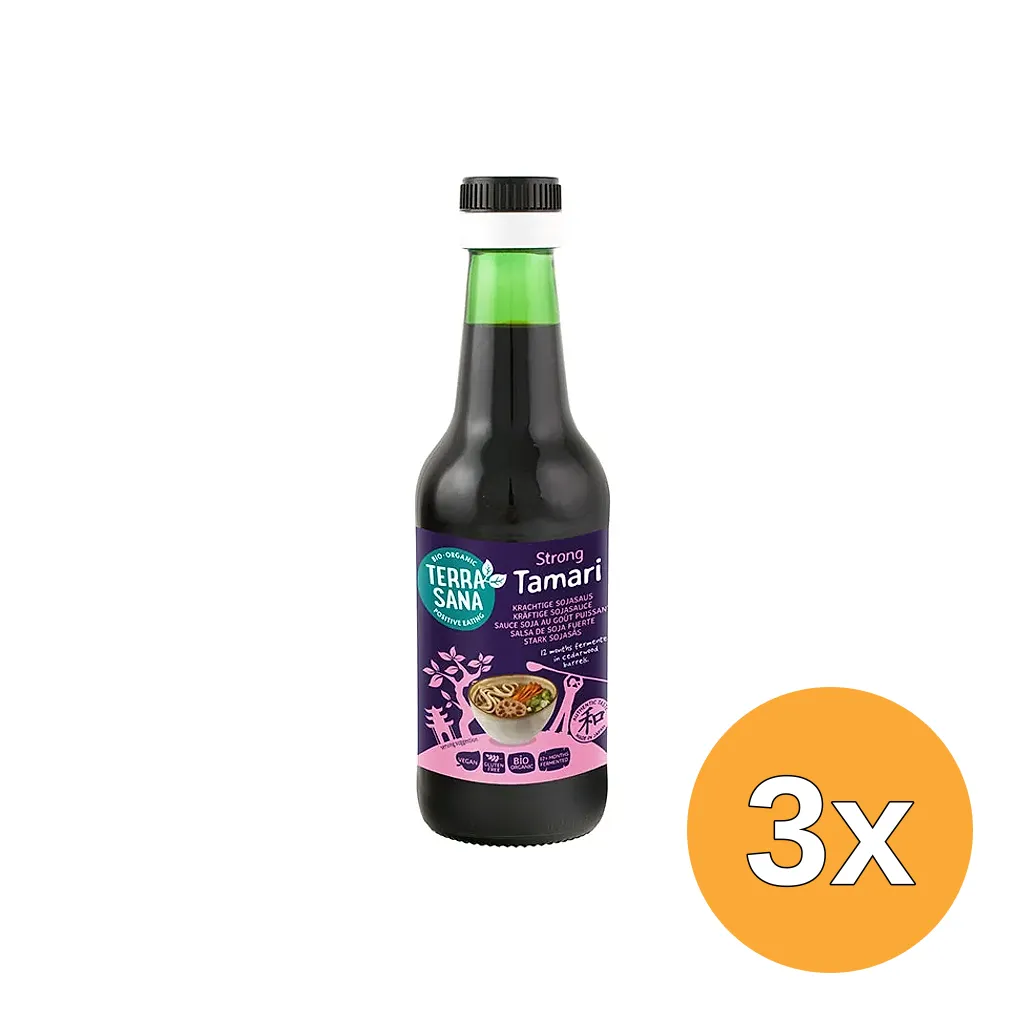 3x Terrasana Tamari Japans Glutenvrij Bio (250 ml)