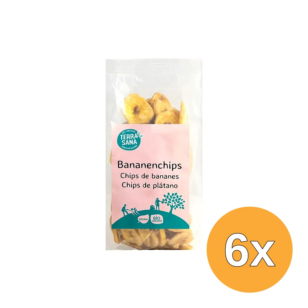 6x TerraSana Bananenchips bio (200 gr)