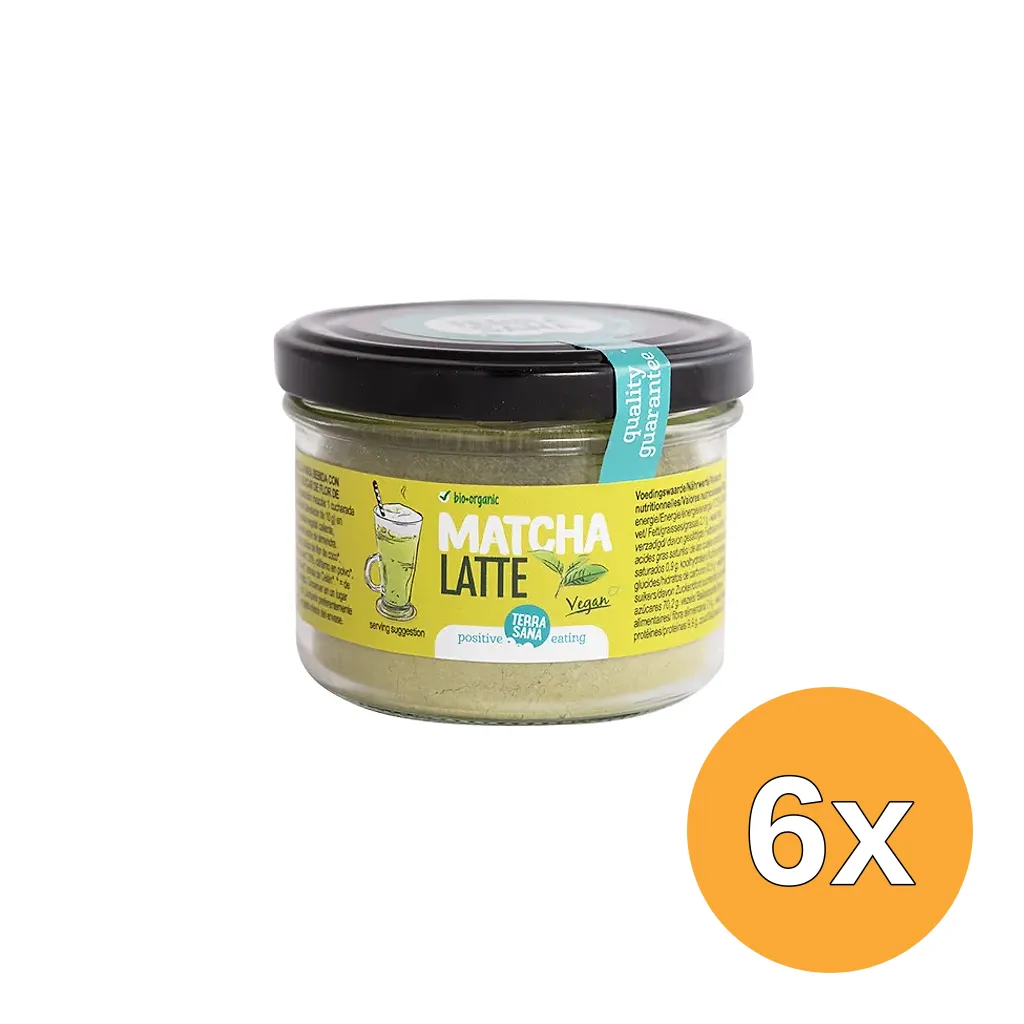 6x TerraSana Matcha latte gula java bio (120 gr)